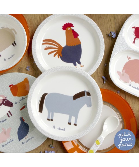 BABY PLATE LA FERME Ø18cm