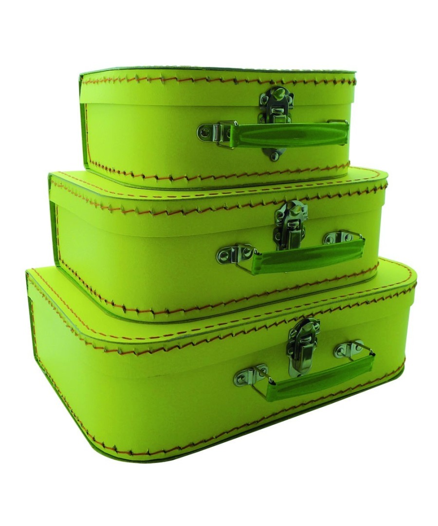SET OF 3 SUITCASES YELLOW