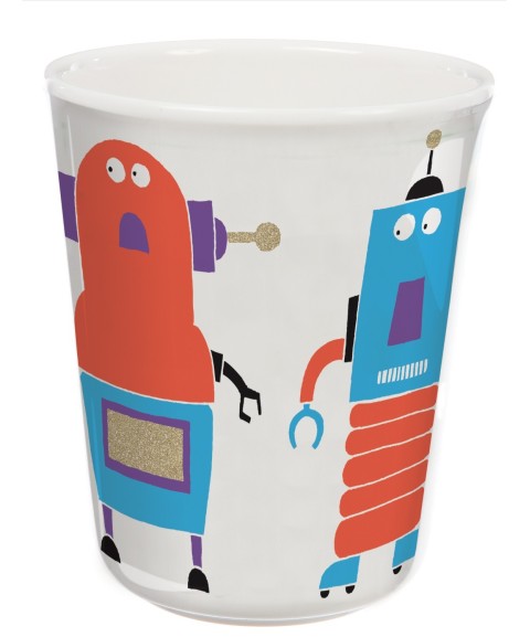 DRINKING CUP GLITTERING LES ROBOTS