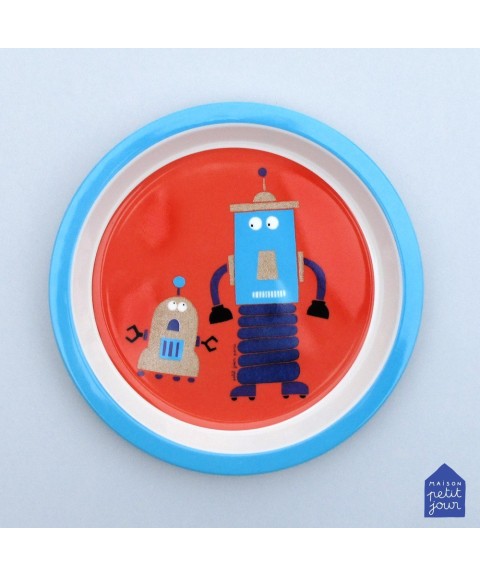 ASSIETTE BÉBÉ SCINTILLANTE LES ROBOTS Ø 18cm