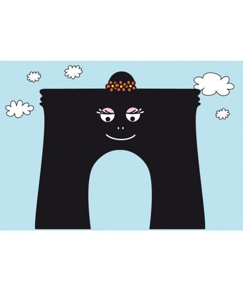 GREETING CARD BARBAPAPA ARC DE TRIOMPHE