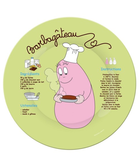 LARGE PLATE BARBAPAPA BARBAGÂTEAU