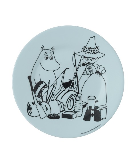 ASSIETTE À DESSERT MOOMIN ''CAMPING'' BLEU Ø20 cm