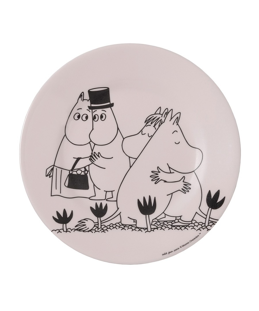 DESSERT PLATE MOOMIN "AU REVOIR" PINK