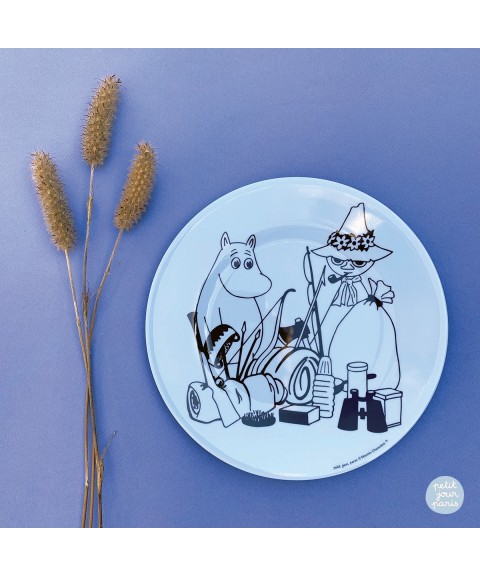 ASSIETTE À DESSERT MOOMIN ''CAMPING'' BLEU Ø20 cm