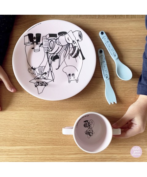 DESSERT PLATE MOOMIN "CAMPING" PINK