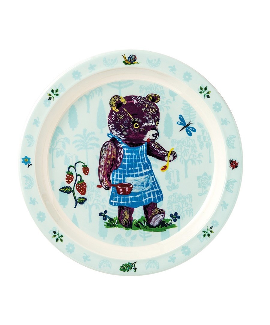 BABY PLATE GOLDILOCKS BLUE