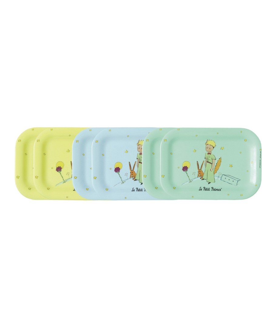 SET OF 6 SMALL SERVING TRAYS THE LITTLE PRINCE