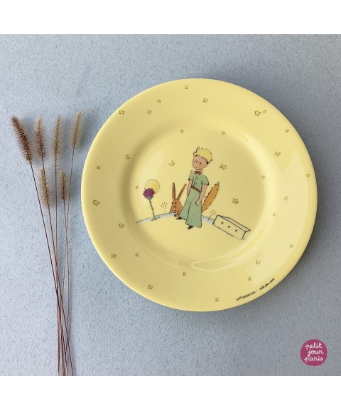 DESSERT PLATE THE LITTLE PRINCE YELLOW