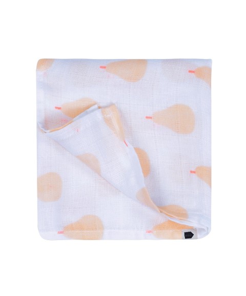 MUSLIN SWADDLE LES POIRES PINK 70 X 70 CM