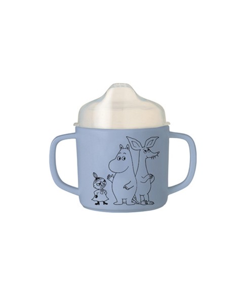 LEARNING CUP WITH ANTI-SLIP BASE MOOMIN BLUE