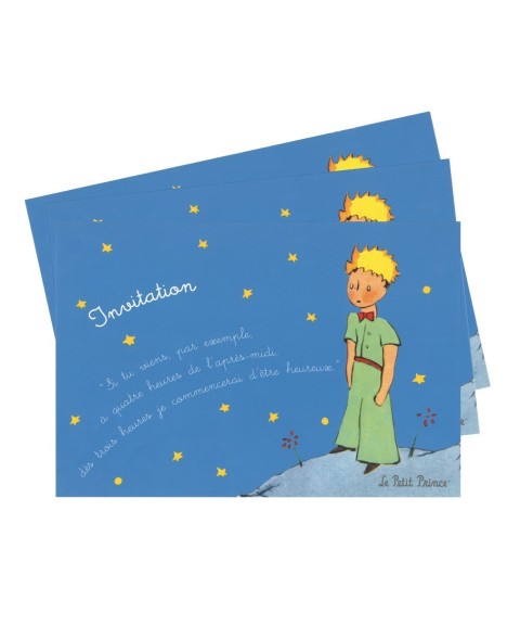 SET DE 10 CARTES D'INVITATION LE PETIT PRINCE