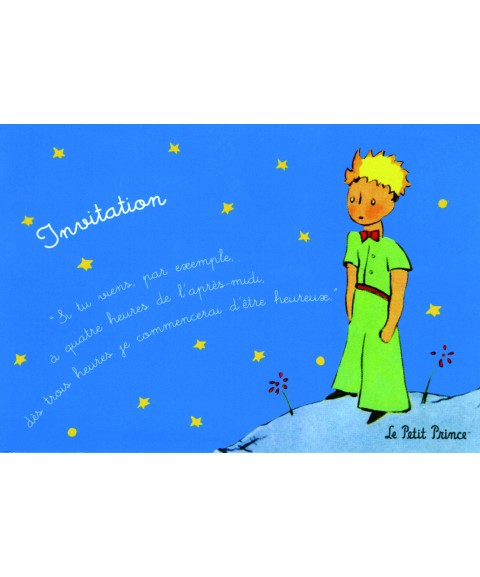 SET OF 10 INVITATION CARDS THE LITTLE PRINCE