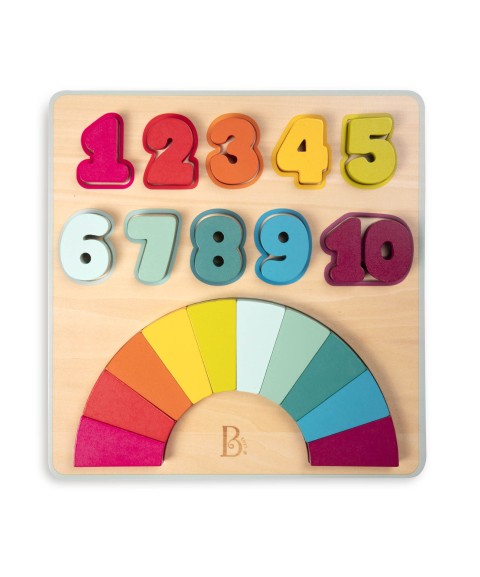 RAINBOW WOODEN NUMBER PUZZLE 