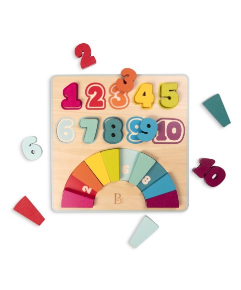 RAINBOW WOODEN NUMBER PUZZLE 