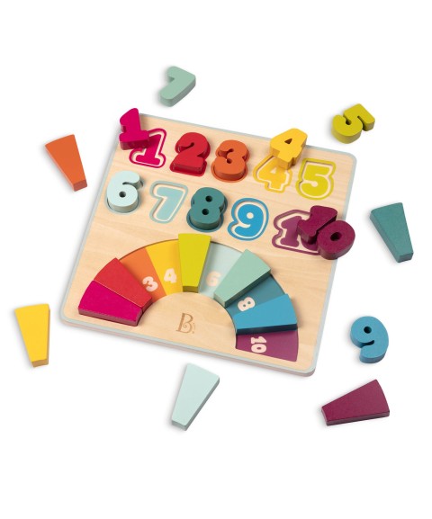 RAINBOW WOODEN NUMBER PUZZLE 