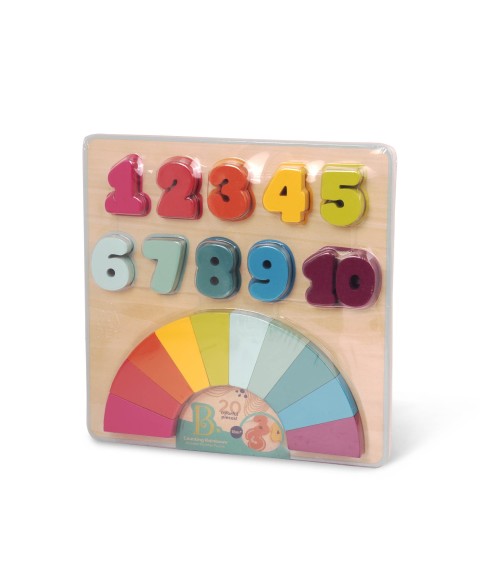 RAINBOW WOODEN NUMBER PUZZLE 