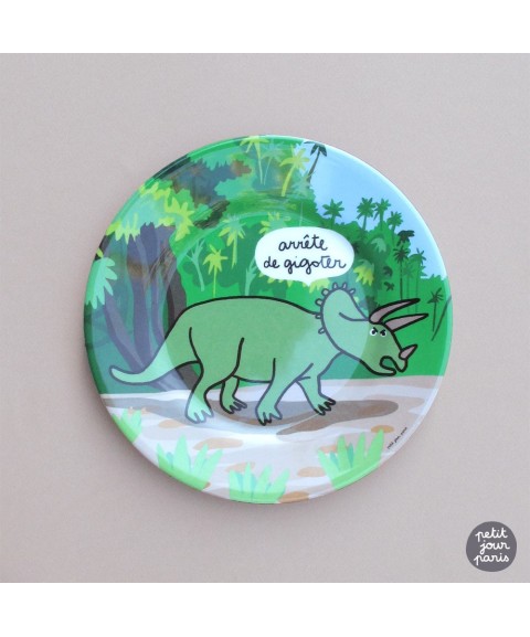 DESSERT PLATE TRICERATOPS LES DINOSAURES