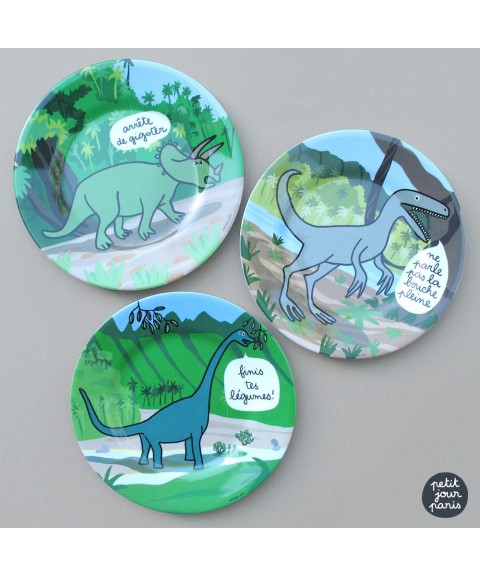DESSERT PLATE TRICERATOPS LES DINOSAURES