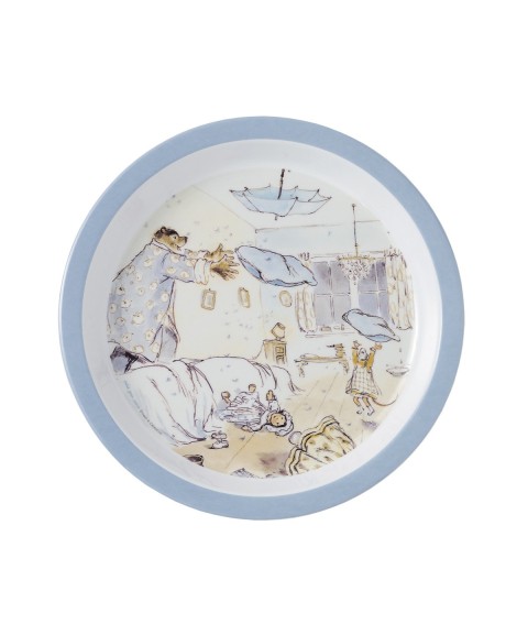 ASSIETTE BÉBÉ ERNEST ET CÉLESTINE BLEUE Ø 18cm