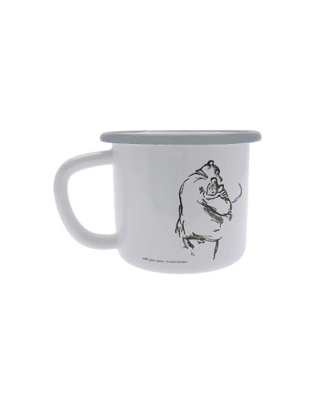 MUG ÉMAIL ERNEST ET CÉLESTINE BLEU