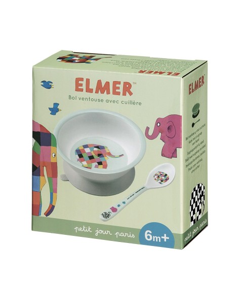 BOWL WITH SUCTION PAD AND SPOON ELMER