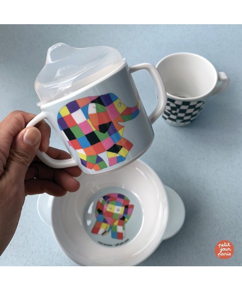 LEARNING CUP WITH ANTI-SLIP BASE ELMER 
