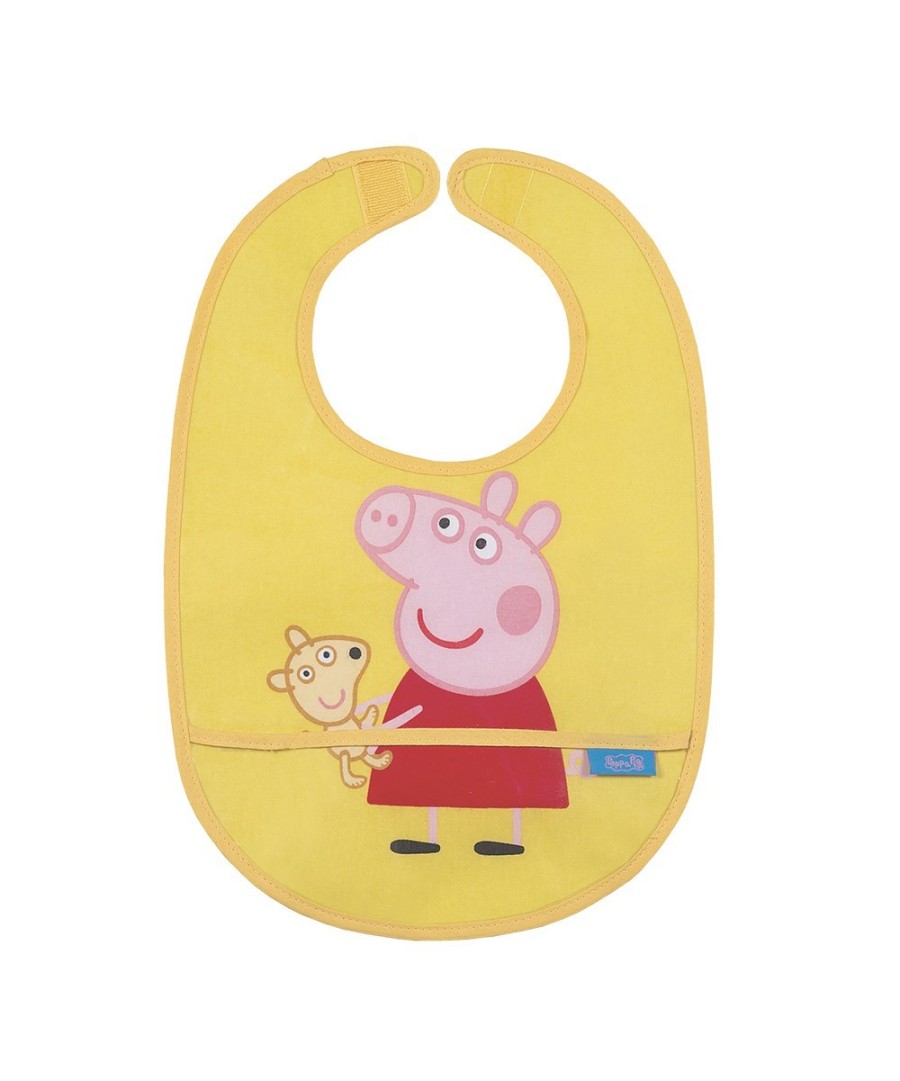 BAVOIR EN TOILE CIRÉE PEPPA PIG JAUNE