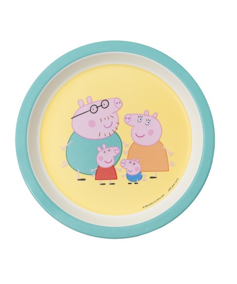 ASSIETTE BÉBÉ PEPPA PIG AVEC LES PARENTS Ø 18cm