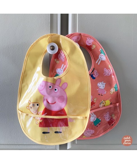 BAVOIR EN TOILE CIRÉE PEPPA PIG JAUNE