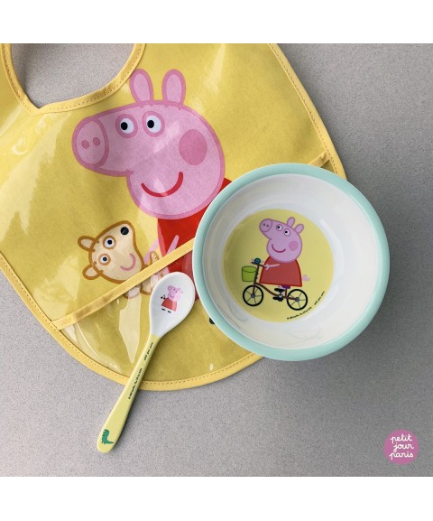 COATED COTTON BIB PEPPA PIG YELLOW