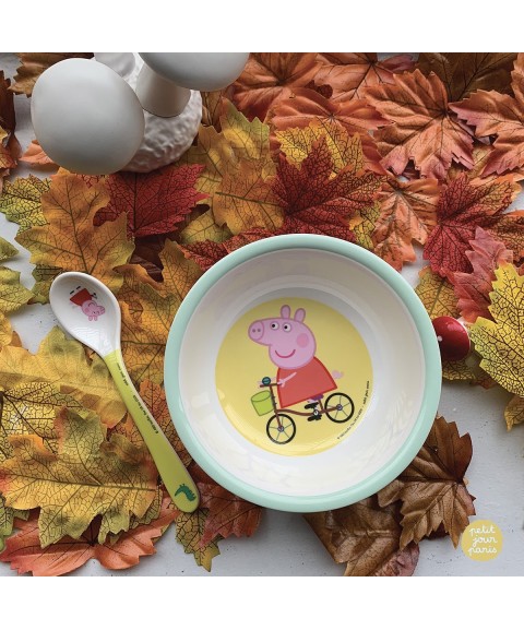 BOWL WITH SUCTION PAD AND SPOON PEPPA PIG