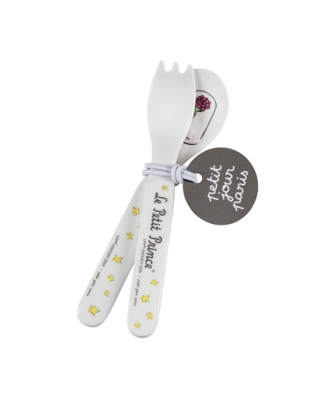 2-PIECE CUTLERY SET WHITE THE LITTLE PRINCE