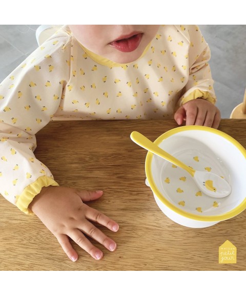 BOWL WITH SUCTION PAD AND SPOON LES POUSSINS