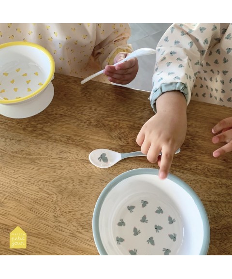 BOWL WITH SUCTION PAD AND SPOON LES POUSSINS