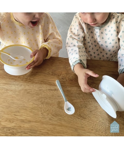 BOWL WITH SUCTION PAD AND SPOON LES POUSSINS