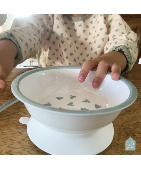 BOWL WITH SUCTION PAD AND SPOON LES LAPINS