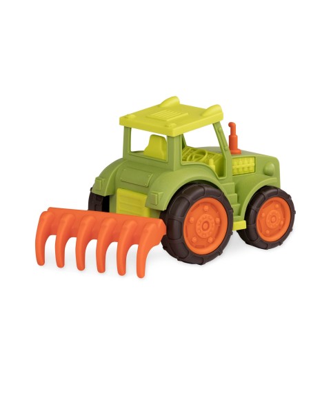 TRACTEUR VERT AVEC HERSE - TRACTOR WITH RAKE GREEN