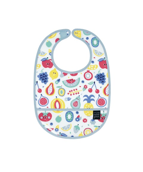 COATED COTTON BIB BLUE TUTTI FRUTI 