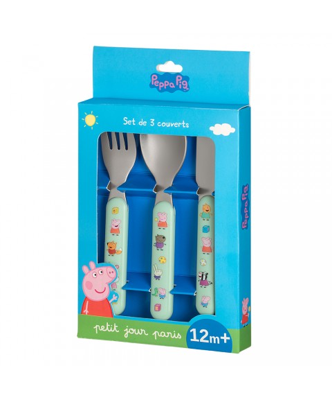 SET DE 3 COUVERTS PEPPA PIG