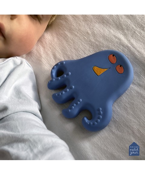 NATURAL RUBBER TEETHER OCTOPUS