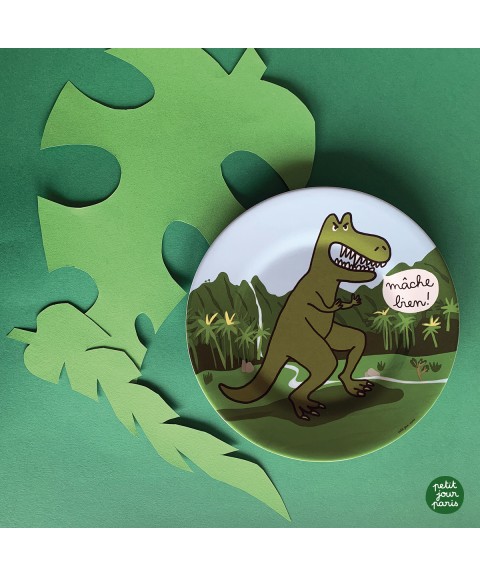 DESSERT PLATE TYRANNOSAURUS LES DINOSAURES