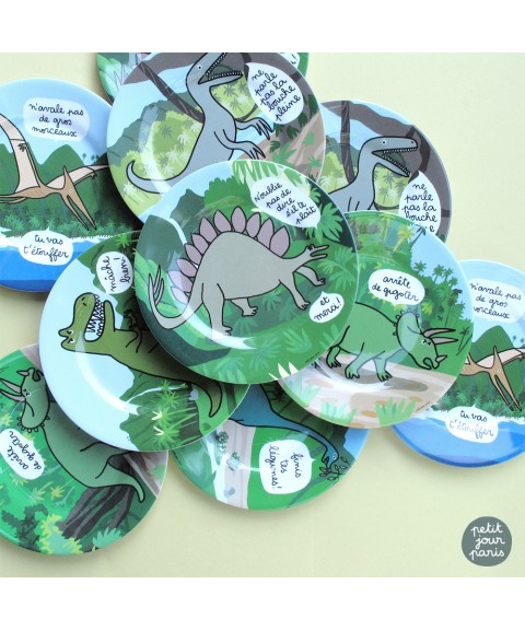 DESSERT PLATE TYRANNOSAURUS LES DINOSAURES