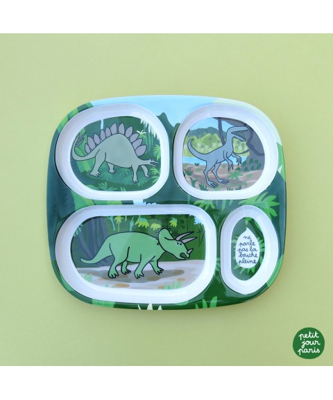 4-COMPARTMENT SERVING TRAY LES DINOSAURES