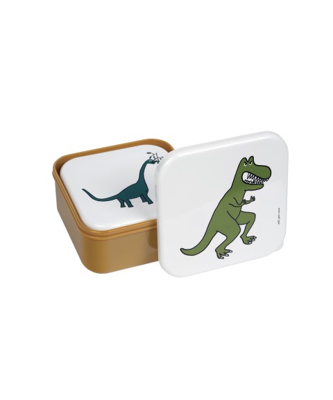SET OF 3 LUNCH BOXES LES DINOSAURES