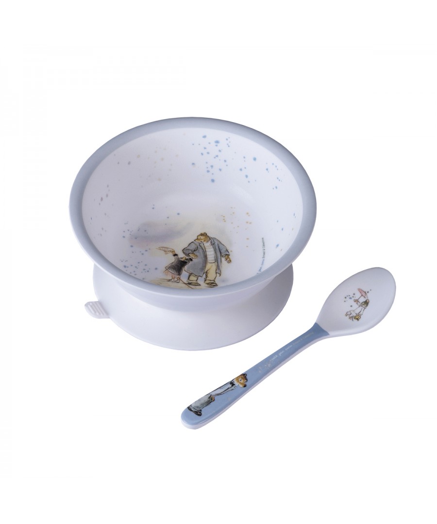 BOWL WITH SUCTION PAD AND SPOON ERNEST ET CÉLESTINE