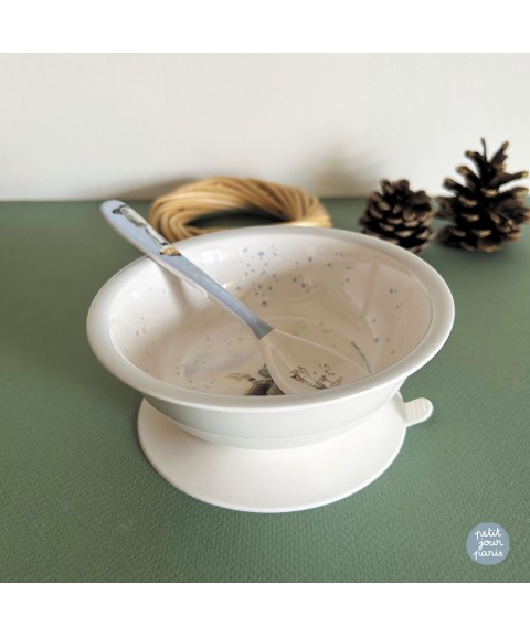 BOWL WITH SUCTION PAD AND SPOON ERNEST ET CÉLESTINE