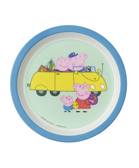 ASSIETTE BÉBÉ PEPPA PIG AVEC LES GRANDS PARENTS Ø 18cm