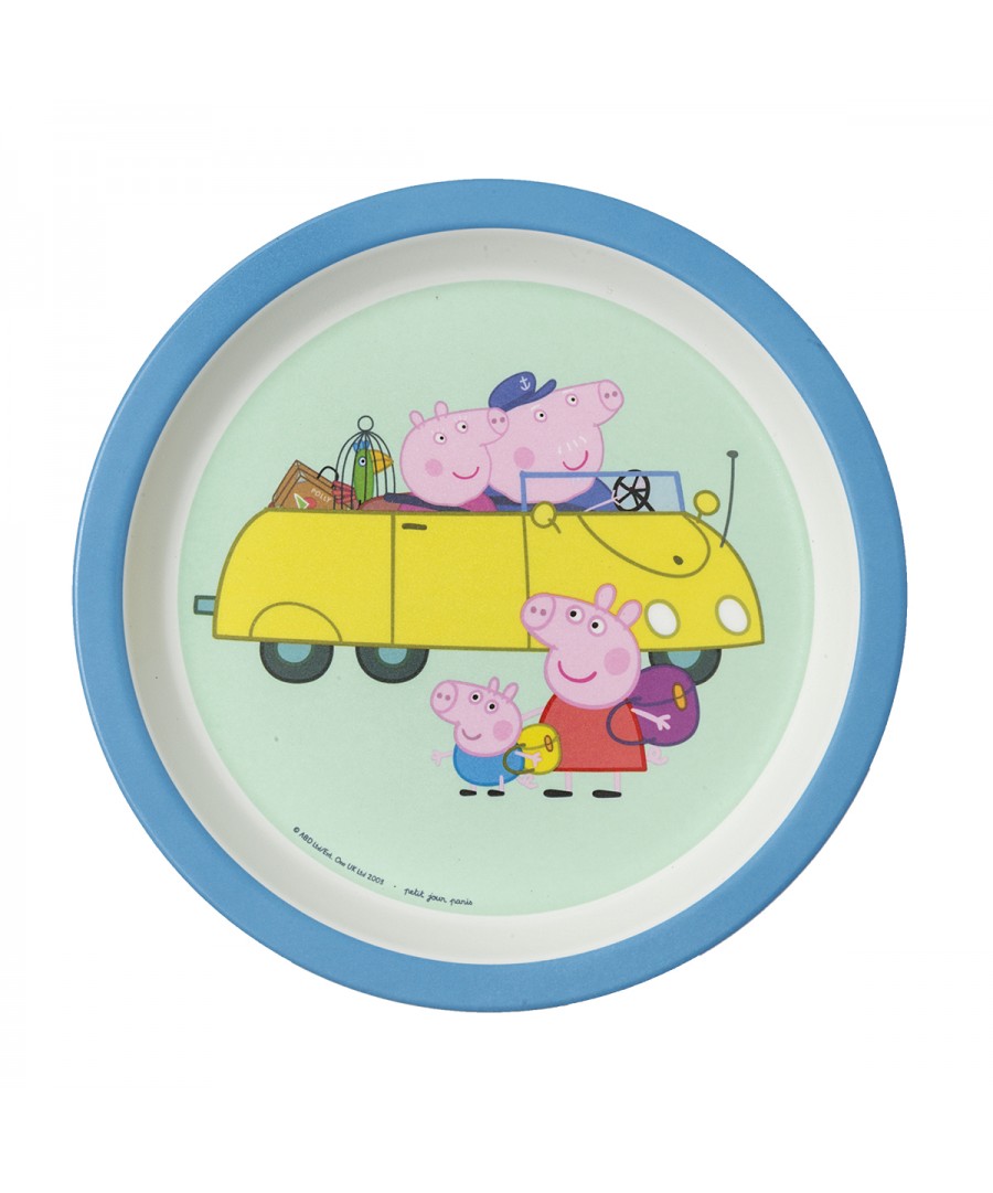 ASSIETTE BÉBÉ PEPPA PIG AVEC LES GRANDS PARENTS Ø 18cm