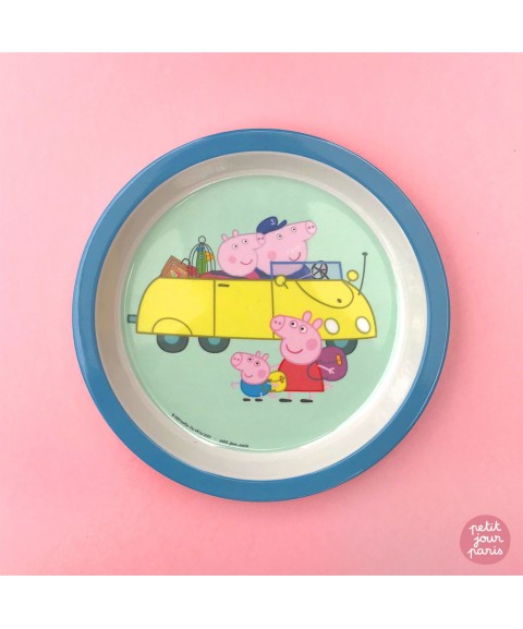 ASSIETTE BÉBÉ PEPPA PIG AVEC LES GRANDS PARENTS Ø 18cm